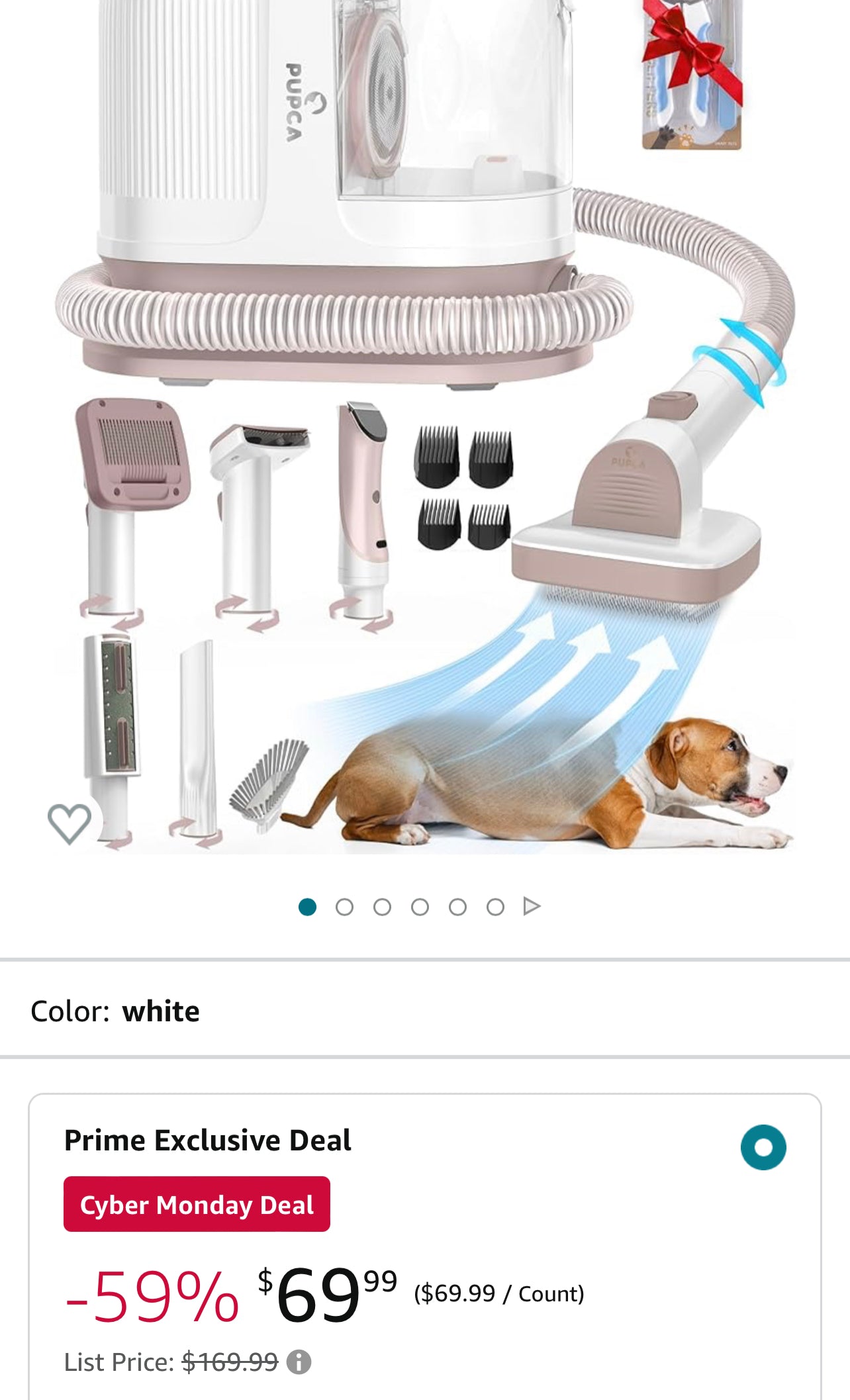 6 in 1 pet grooming vacuum cleaner