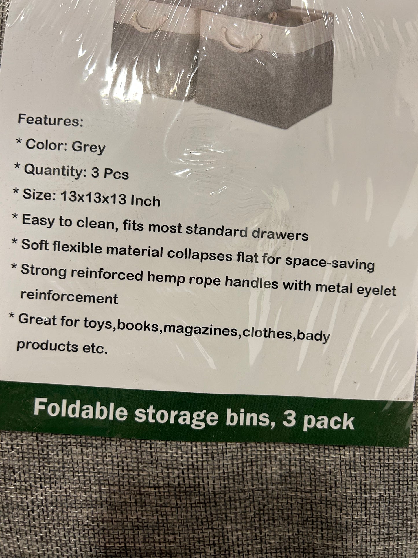 Foldable bin